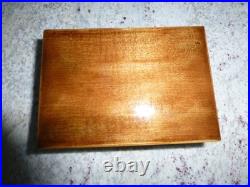Vintage Swiss Reuge Dancing Ballerina Wooden Storage Box Music Box