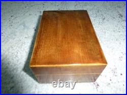 Vintage Swiss Reuge Dancing Ballerina Wooden Storage Box Music Box