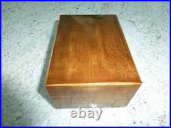 Vintage Swiss Reuge Dancing Ballerina Wooden Storage Box Music Box
