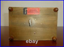 Vintage Swiss Reuge Dancing Ballerina Wooden Storage Box Music Box