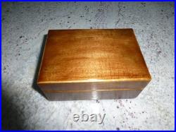 Vintage Swiss Reuge Dancing Ballerina Wooden Storage Box Music Box