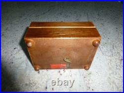 Vintage Swiss Reuge Dancing Ballerina Wooden Storage Box Music Box