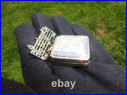 Vintage Swiss Reuge Miniature Music Box Gold Tone Case Musical Brooch