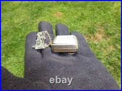 Vintage Swiss Reuge Miniature Music Box Gold Tone Case Musical Brooch