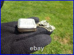 Vintage Swiss Reuge Miniature Music Box Gold Tone Case Musical Brooch