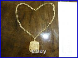 Vintage Swiss Reuge Miniature Music Box Pendant Gold Tone Case & Chain