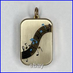 Vintage Swiss Reuge Miniature Music Box Pendant Key Chain Bracelet