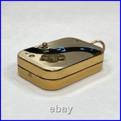 Vintage Swiss Reuge Miniature Music Box Pendant Key Chain Bracelet