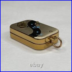 Vintage Swiss Reuge Miniature Music Box Pendant Key Chain Bracelet