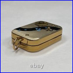 Vintage Swiss Reuge Miniature Music Box Pendant Key Chain Bracelet