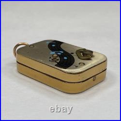Vintage Swiss Reuge Miniature Music Box Pendant Key Chain Bracelet