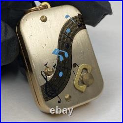 Vintage Swiss Reuge Miniature Music Box Pendant Key Chain Bracelet