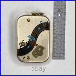 Vintage Swiss Reuge Miniature Music Box Pendant Key Chain Bracelet