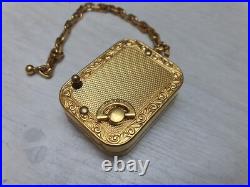 Vintage Swiss Reuge Miniature Swiss Music Box for Pendant Key Chain Ring Working