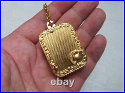 Vintage Swiss Reuge Miniature Swiss Music Box for Pendant Key Chain Ring Working