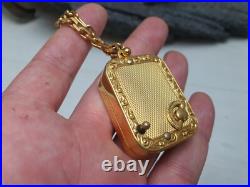 Vintage Swiss Reuge Miniature Swiss Music Box for Pendant Key Chain Ring Working