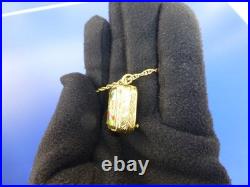 Vintage Swiss Reuge Miniature music box pendant Gold Filled Sterling Silver Case