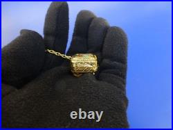 Vintage Swiss Reuge Miniature music box pendant Gold Filled Sterling Silver Case