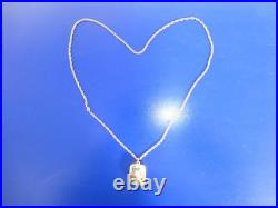 Vintage Swiss Reuge Miniature music box pendant Gold Filled Sterling Silver Case