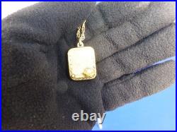 Vintage Swiss Reuge Miniature music box pendant Gold Filled Sterling Silver Case