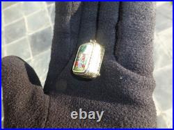 Vintage Swiss Reuge Miniature music box pendant Gold Gilt Sterling Silver Case