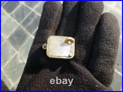 Vintage Swiss Reuge Miniature music box pendant Gold Gilt Sterling Silver Case