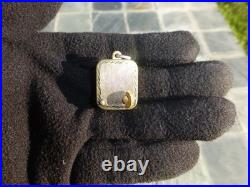 Vintage Swiss Reuge Miniature music box pendant Gold Gilt Sterling Silver Case