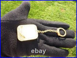 Vintage Swiss Reuge Miniature music box pendant, Key Chain, Photo Display Front