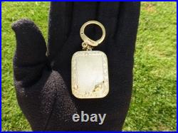 Vintage Swiss Reuge Miniature music box pendant, Key Chain, Photo Display Front