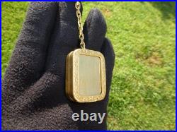 Vintage Swiss Reuge Miniature music box pendant, Key Chain, Photo Display Front