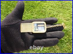 Vintage Swiss Reuge Miniature music box pendant, Key Chain, Photo Display Front
