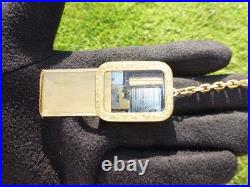 Vintage Swiss Reuge Miniature music box pendant, Key Chain, Photo Display Front