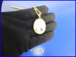 Vintage Swiss Reuge Miniature music box pendant Sterling Silver Case with Chain