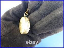 Vintage Swiss Reuge Miniature music box pendant Sterling Silver Case with Chain