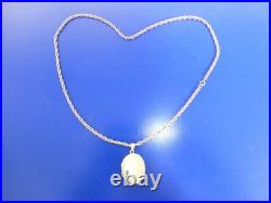 Vintage Swiss Reuge Miniature music box pendant Sterling Silver Case with Chain