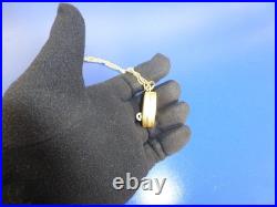 Vintage Swiss Reuge Miniature music box pendant Sterling Silver Case with Chain