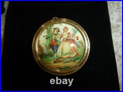 Vintage Swiss Reuge Music Box Pendant Necklace Plays Good Morning Song