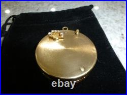 Vintage Swiss Reuge Music Box Pendant Necklace Plays Good Morning Song