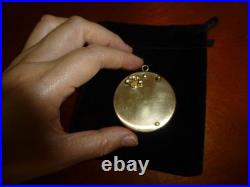 Vintage Swiss Reuge Music Box Pendant Necklace Plays Good Morning Song