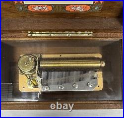 Vintage Swiss Reuge Saint-Croix CH 4/50 45078 Wooden Music Box Tested Working