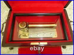 Vintage Swiss Reuge Sainte Croix CH 4 / 50 Music Box Switzerland Plays 4 Songs