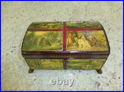 Vintage Swiss Reuge Sainte Croix CH 4 / 50 Music Box Switzerland Plays 4 Songs