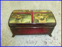 Vintage Swiss Reuge Sainte Croix CH 4 / 50 Music Box Switzerland Plays 4 Songs