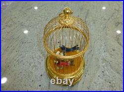 Vintage Swiss Reuge Singing Bird Cage Gold Gilt Cage (Watch The Video)