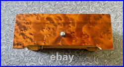 Vintage Swiss Thorens 6 Song Music Box 7 Miniature Hand Crank Brass Switzerland