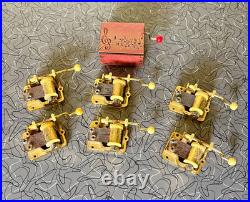 Vintage Swiss Thorens 6 Song Music Box 7 Miniature Hand Crank Brass Switzerland