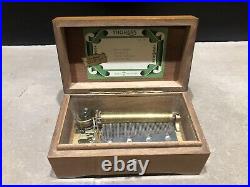 Vintage Swiss Thorens Cylinder Music Box, 53 Key, 4 Songs, Excellent, Pre Reuge