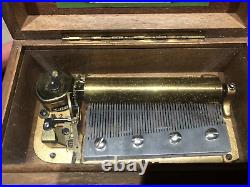 Vintage Swiss Thorens Cylinder Music Box, 53 Key, 4 Songs, Excellent, Pre Reuge