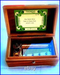 Vintage Swiss Thorens Music Box 50 Key 3 Song