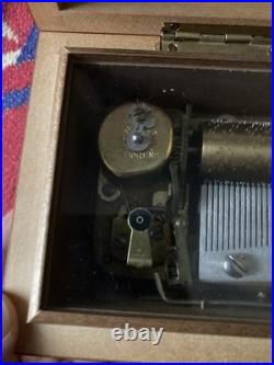 Vintage Swiss Thorens Music Box 50 Notes 4 Songs Marcheta Rio Rita Two Hearts